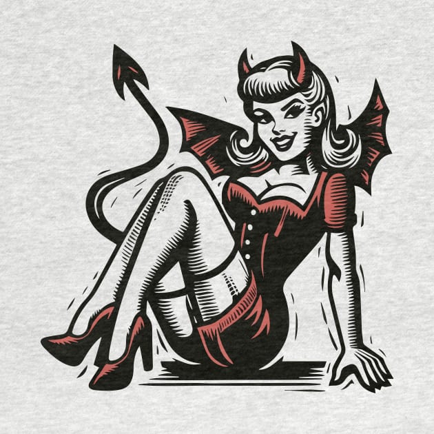 Retro Devil Girl by n23tees